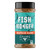 Fire & Smoke Society F&S Fish Monger Fisherman's Seasoning Blend 9.5 oz, spice jar with a colorful label featuring fish illustrations and text highlighting seafood seasoning with lemon & herbs.