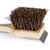 Grill Badger Brush, close-up of a natural bristle grill cleaning brush with a wooden handle designed for barbecue grill cleaning.