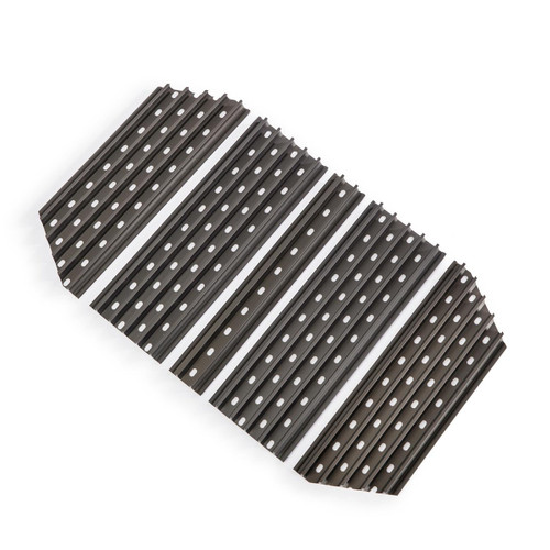 GrillGrate® for PK360, black metal grilling grates with white dots designed for outdoor barbecue grilling.