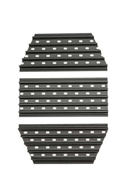 GrillGrate® for The PKGO, black grilling grate with perforations designed for even heat distribution and enhanced grilling on The PKGO portable grill.