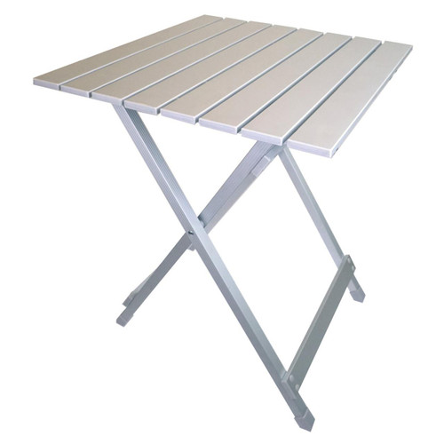 PK Grills Aluminum Compact Foldable Table, portable and lightweight aluminum table with foldable legs for easy transport and storage.