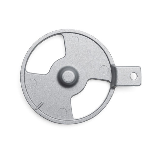 PK Grills PK300 Replacement Radial Vents - Silver, metallic vent with circular shape and adjustable opening.