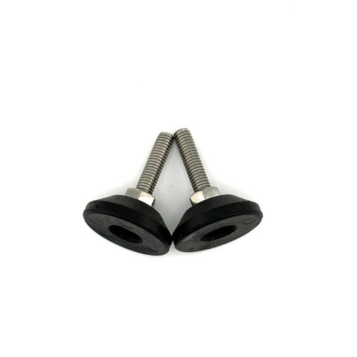 PK Grills PK360 Adjustable Feet, replacement adjustable feet with black rubber bases and metal bolts for grill stability.