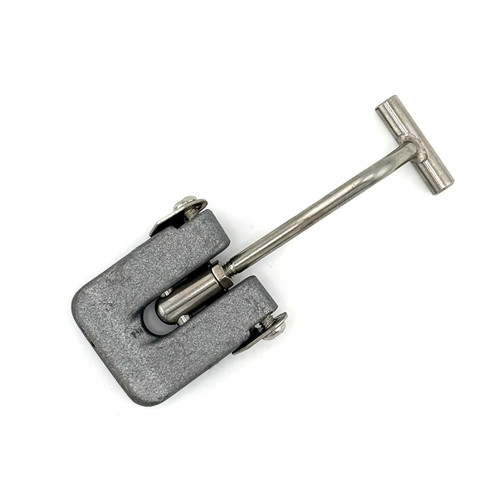PK Grills PKGO Camlock Side Latch, stainless steel latch with a handle and mounting components for secure attachment.