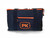 PK Grills PKGO Carrying Bag, durable black carrying bag with orange zippers and the PK logo on the front pocket.