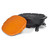 PK Grills PKGO Locking Cutting Board Cover, black grill with orange locking cover lid.