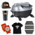 PK Grills PKGO ProKit Bundle, portable grill with accessories including a black cap with TEAM PK logo, insulated tumbler, custom grill gloves, T-shirt with TEAM PK logo, multiple grill mats, and a compact portable grill