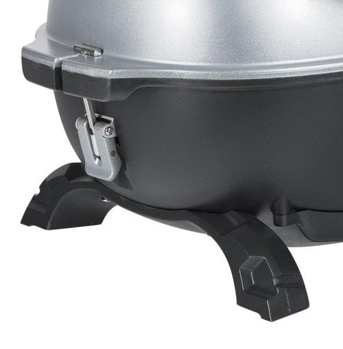 PK Grills PKGO Replacement Foot Set with Hardware, close-up of the replacement foot parts attached to the bottom of the grill.