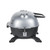 PK Grills PKGO with FlipKit, portable mini charcoal grill with a sleek silver lid, black base, and foldable legs for outdoor grilling and camping.