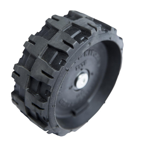 PK Grills PKTX Folding Stand, black durable wheel with rugged tread.