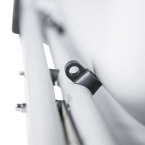 PK Grills PKTX Folding Stand, close-up image showcasing the sturdy black metal mounting bracket of the portable grill stand