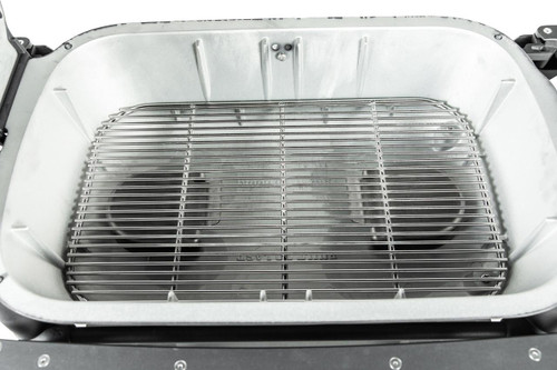 PK Grills STAINLESS STEEL COOKING GRID & CHARCOAL GRATE FOR PK300 AND PK300AF, stainless steel cooking grid and charcoal grate installed inside a grill for optimal cooking performance.