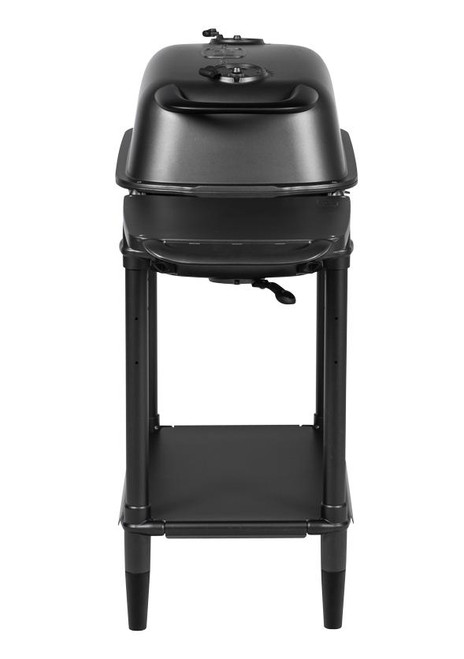 PK Grills The All New Original PK300 Grill & Smoker - Graphite, portable charcoal grill and smoker with a sleek black finish and sturdy stand.