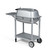 PK Grills The All New Original PK300 Grill & Smoker - PK Classic Silver, a portable silver grill and smoker with a sturdy metal frame and wheels for easy mobility.
