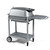 PK Grills The All New Original PK300 Grill & Smoker - PK Classic Silver, silver portable outdoor grill with smoker functionality, side shelf, and wheels for easy mobility.