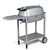 PK Grills The All New Original PK300 Grill & Smoker - PK Classic Silver, a silver-colored portable grill and smoker with a built-in lid, side table, and wheels for mobility.