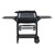 PK Grills The All New Original PK300AF Grill & Smoker - Coal, black outdoor grill with a compact design, side shelves, and wheels for mobility.