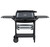 PK Grills The All New Original PK300AF Grill & Smoker - Coal, black portable outdoor grill and smoker with side shelves, sturdy frame, and wheels for mobility.