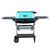 PK Grills The All New Original PK300AF Grill & Smoker - Teal, front view of the teal portable barbecue grill with side tables and a black base, suitable for outdoor grilling and smoking.