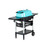 PK Grills The All New Original PK300AF Grill & Smoker - Teal, a portable outdoor grill and smoker with a teal-colored lid, black cooking area, and a sturdy black and silver frame with wheels for easy mobility.