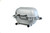 PK Grills The PK360 Grill & Smoker - Classic Silver, portable charcoal grill with a rounded compact design, built-in thermometer, and sturdy handles, ideal for outdoor cooking and smoking.