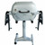 PK Grills The PK360 Grill & Smoker - Classic Silver, a compact portable outdoor grill and smoker with a silver body, black handles, and two side vents, featuring a temperature gauge on the lid.
