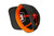 PK Logo Hat Black, back view of a black and orange snapback cap with the PK logo on the interior underside of the brim.