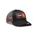 PK Team PK Hat, black and gray trucker cap with mesh back and embroidered patch logo.