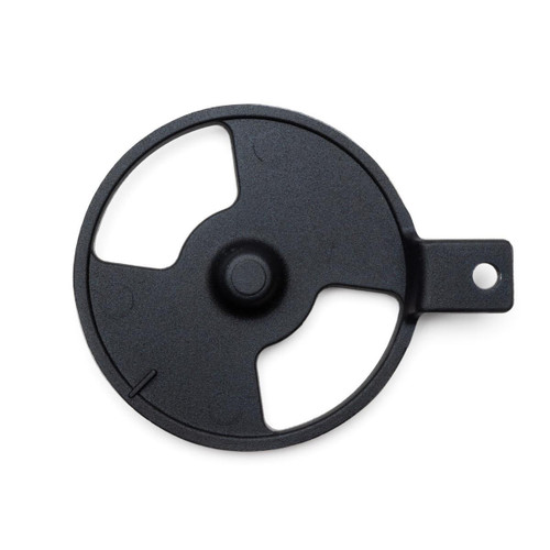 PK300AF Replacement Radial Vents, black plastic vent with open slats and mounting tab for HVAC systems.