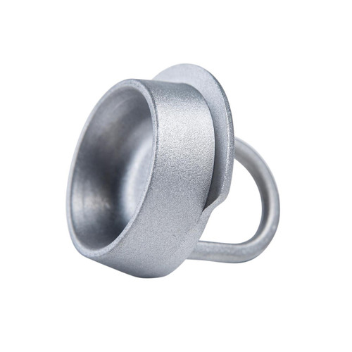 PK360 Replacement Ash Plug, metallic silver ash plug with a hook design for grill or smoker ash management.
